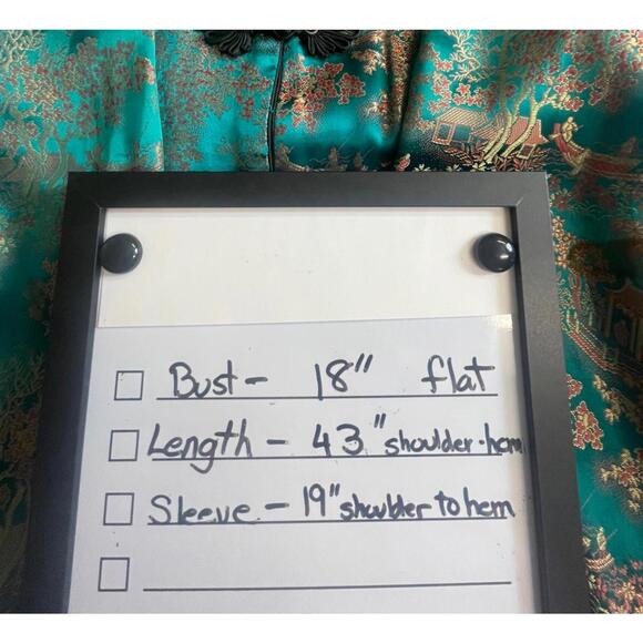 vintage Peony Brand Chinese brocade robe small - Picture 8 of 8